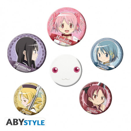 Puella Magi Madoka Magica Set Mit 6 Button Badges