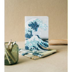 Set de 3 carnets A6 Hokusai: La Grande Vague de Kanagawa