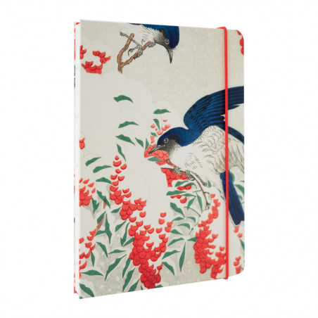 Hand-bound Notebook A5 - Japanese Flycatchers