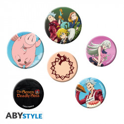 The Seven Deadly Sins - Set mit 6 Button Badges