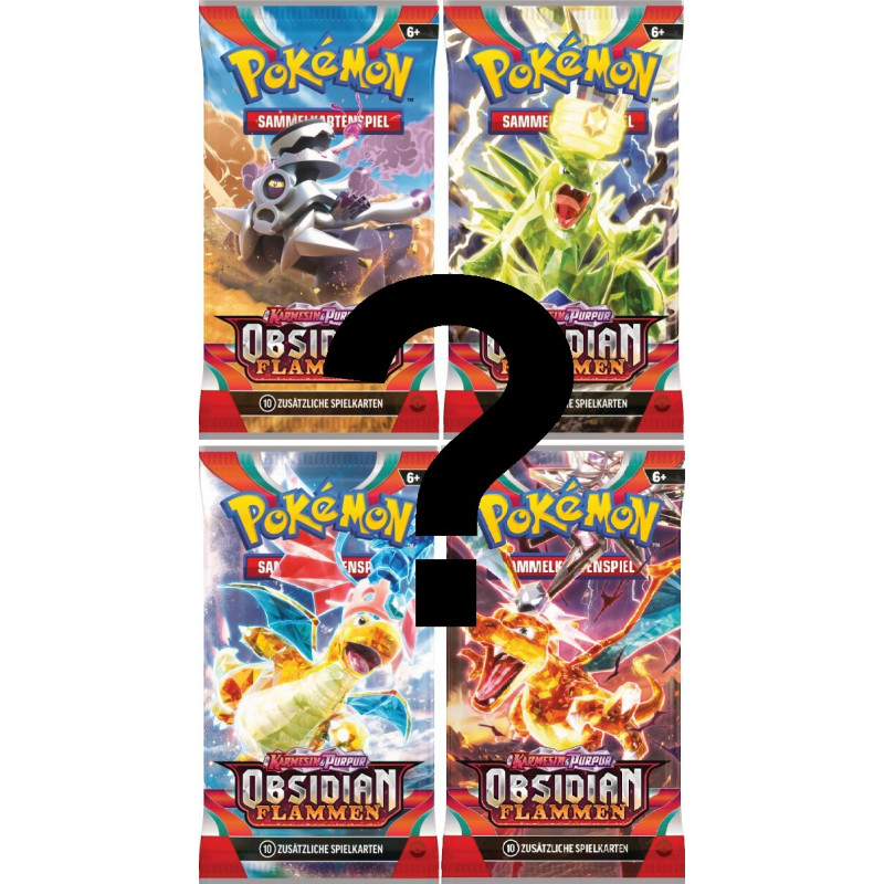 [en allemand] Obsidian Flammen 1 Booster - Karmesin & Purpur - Cartes Pokémon