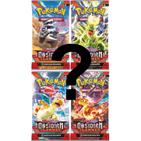 [en allemand] Obsidian Flammen 1 Booster - Karmesin & Purpur - Cartes Pokémon