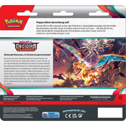 [German edition] Friedwuff Blister with 3 Boosters - Obsidian Flammen - Karmesin & Purpur Pokémon Cards