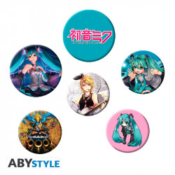 Hatsune Miku - Set mit 6 Button Badges