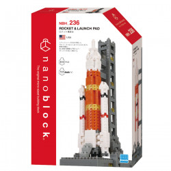 Rocket and Launch Pad NBH-236 NANOBLOCK | Middle Series
