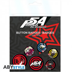 Persona 5 - Set mit 6 Button Badges - Phantom Thieves 'Chibi'