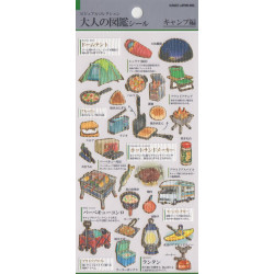 'camping' Otonano-Zukan Paper stickers