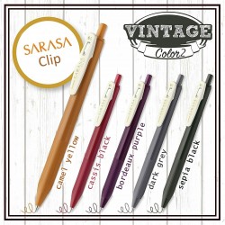 Sarasa Clip Vintage Set N°2 mit 5 Stiften (nachfüllbar) JJ15-5C-VI2-N von Zebra