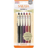 Sarasa Clip Vintage Set N°2 de 5 stylos (rechargeables) JJ15-5C-VI2-N par Zebra