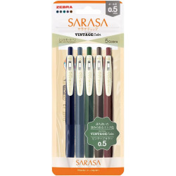 Sarasa Clip Vintage Set N°1 with 5 pens (rechargeable)...