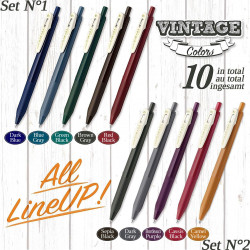 Sarasa Clip Vintage Set N°1 with 5 pens (rechargeable) JJ15-5C-VI-N by Zebra