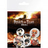 Attack on Titan 'Chibi' - Lot de 6 broches pin badges