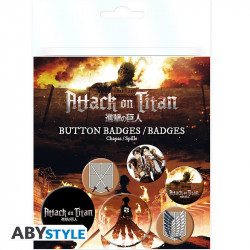 Attack on Titan - Lot de 6 broches pin badges