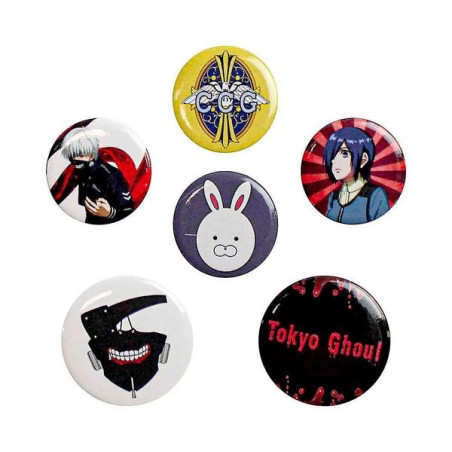 Tokyo Ghoul - Set mit 6 Button Badges