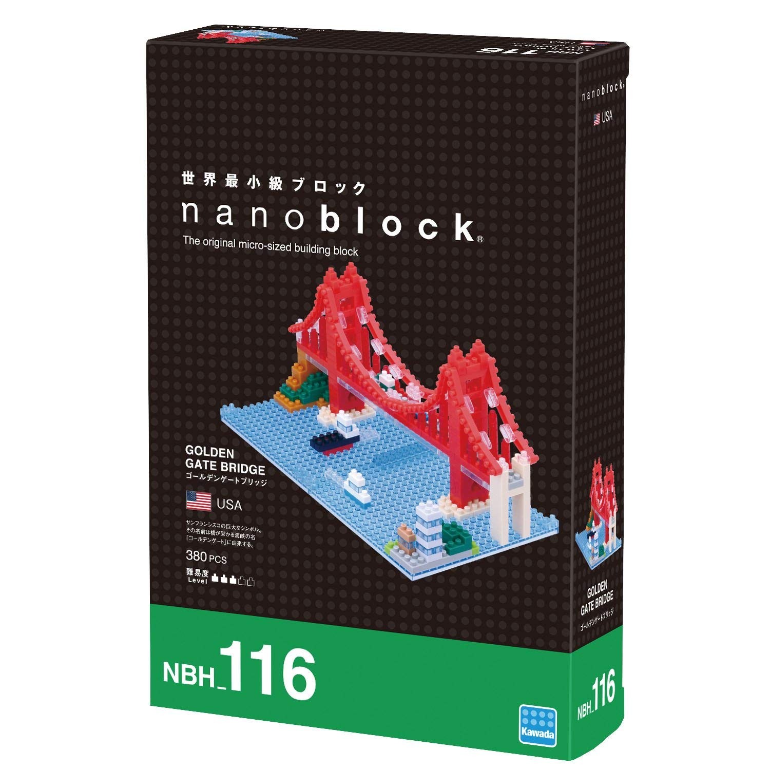 Golden Gate Bridge Nbh 116 Nanoblock The Japanese Mini Construction Block Sights To See Series