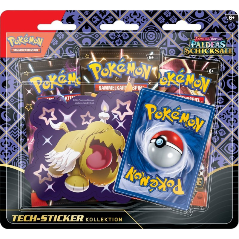 [German edition] Blister with 3 Boosters and Gruff Sticker - Paldeas Schicksale Pokémon Cards
