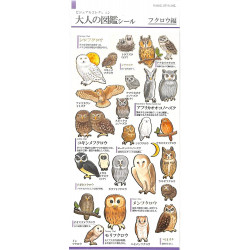 'Owls' Otonano-Zukan Paper stickers