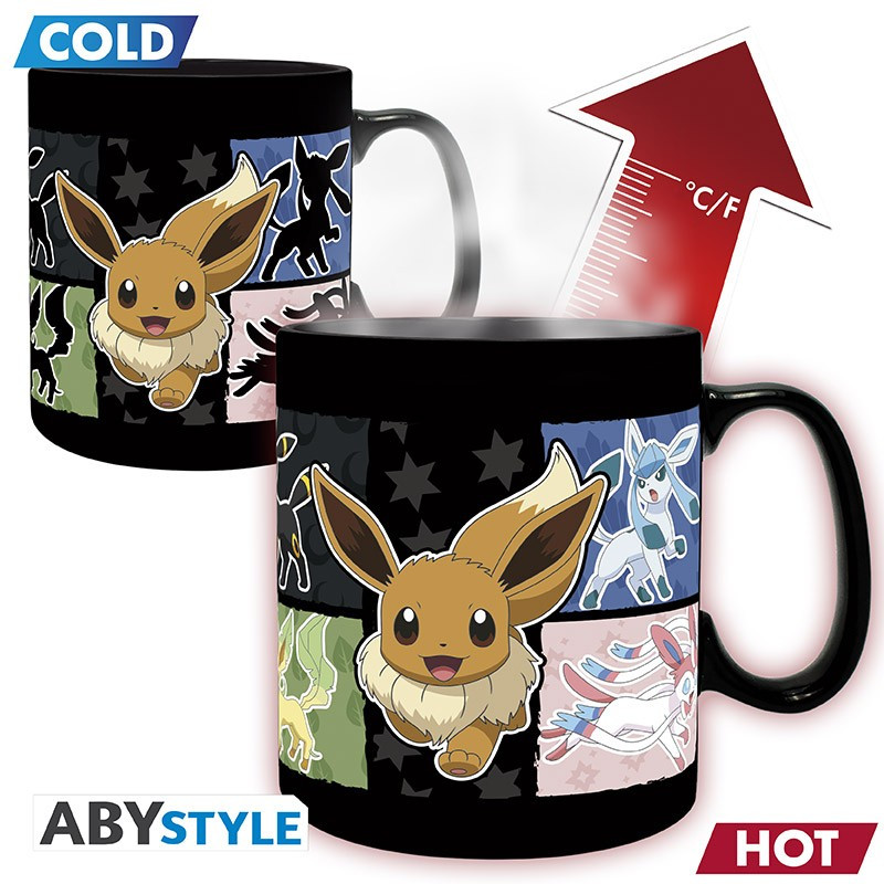 grande mug thermo réactif avec Évoli - Pokémon