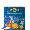 Digimon - Set of 6 Pin Badges - Tai and Matt