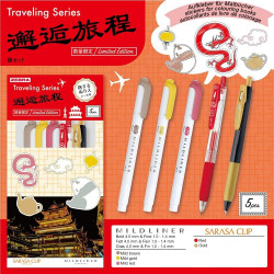 Zebra Travel series avec 2 Sarasa Clip (rechargeables) & 3 Mildliner  SE-TR-5CC