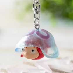 Ponyo unter a jellyfish 3D keychain