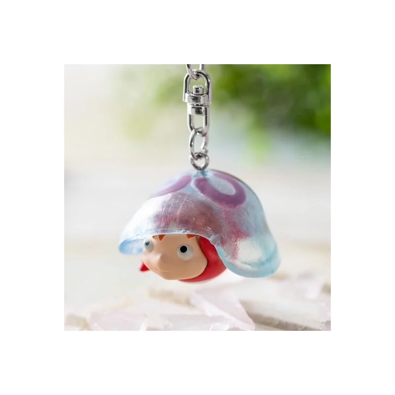 Ponyo unter a jellyfish 3D keychain