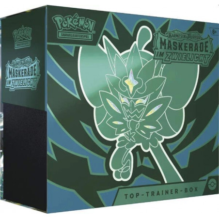 [en allemand] Maskerade im Zwielicht Top Trainer Box - Karmesin & Purpur Top Trainer Box - Cartes Pokémon