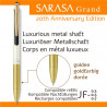 Sarasa Grand stylo mécanique blanc et or P-JJ56-20TH par Zebra (rechargeable)