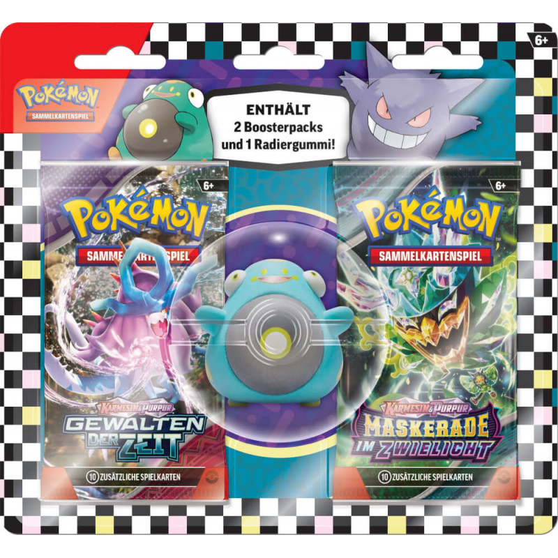 [en allemand] Set Back-to-School à une gomme de Ampibidou - cartes Pokemon