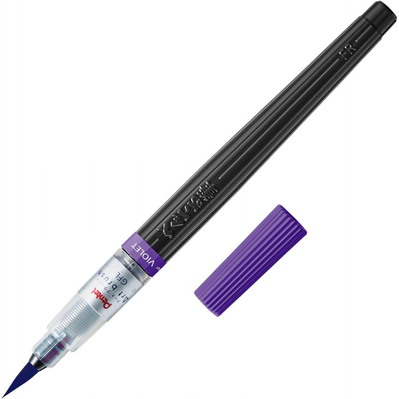 violette Brush stylo pinceau, encre à colorant, rechargeable | XGFL-166 par Pentel