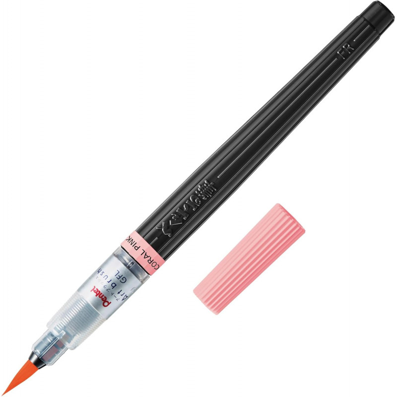 coral pink Art Brush Pen, Dye Ink, refillable | XGFL-165 by Pentel