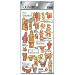 'Haniwa terracotta figures' Otonano-Zukan Paper stickers