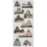 'Castles of Japan' Japanese style paper stickers