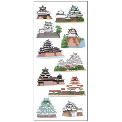 'Castles of Japan' Japanese style paper stickers