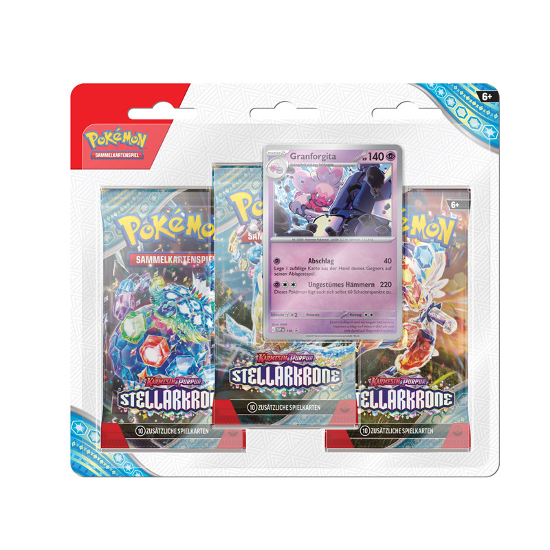 [en allemand] Blister avec 3 Boosters et Granforgita - Stellarkrone Cartes Pokémon