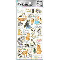 'A cat's feelings' Otonano-Zukan Paper stickers