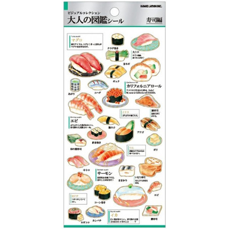 « Sushi » Otonano-Zukan autocollants en papier