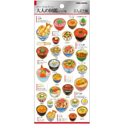 'Donburi Rice Bowls' Otonano-Zukan Paper stickers