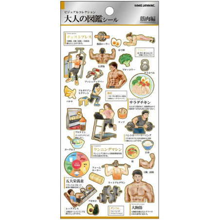 'Fitness' Otonano-Zukan Paper stickers