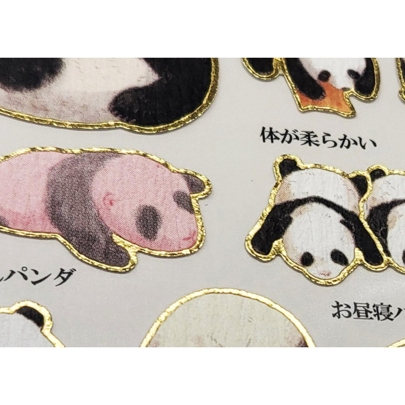 Panda ecology' Otonano-Zukan Paper stickers
