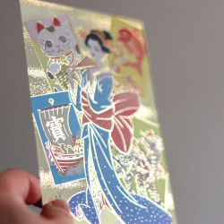 gold foil postcard "Lucky omens" by Shikanone