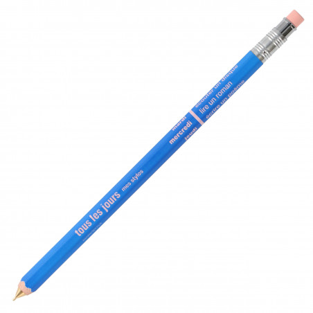 ocean blue, refillable wooden mechanical pencil 'tous les jours' DAY-SH3-OBL by MARK'S DAYS