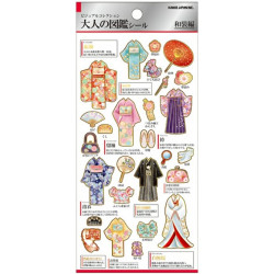 'Japanese traditional clothing' Otonano-Zukan Paper stickers