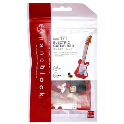 Guitare électrique Rouge NANOBLOCK | Miniature series