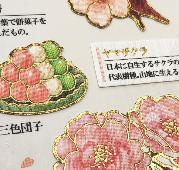 Sakura - cherry blossoms' Otonano-Zukan Paper stickers