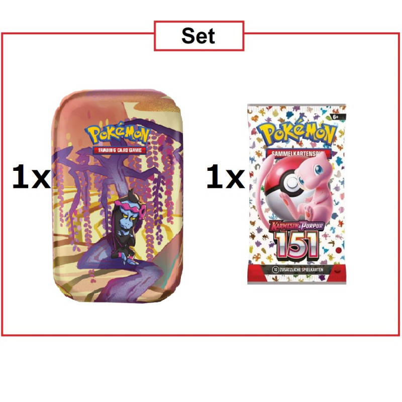 [German version] Set: a 151 booster & a Benesaru "Nebel der Sagen" Tin | Pokémon cards