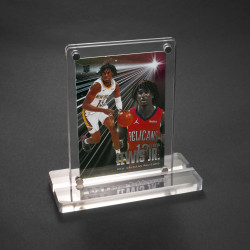 Spectator acrylic stand for one trading card, by Leuchtturm