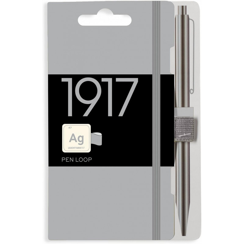 boucle pour stylo Pen Loop, argent, autocollante - Leuchtturm1917