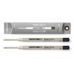 Flow Black Ballpoint M, black, medium, two G2 refills by...