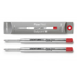 Flow Red Ballpoint M, red, medium, two G2 refills by...